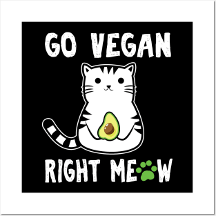 Go Vegan or AvoGato Posters and Art